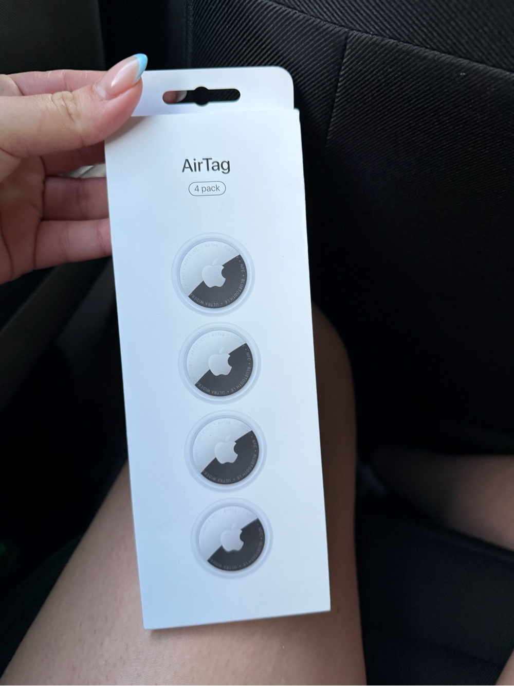 Apple AirTag 4-Pack - White and Silver Trackers
